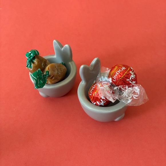 Ceramic, Bunny Votive, Egg or Dessert Holders (set of 6) - Picture 4 of 8